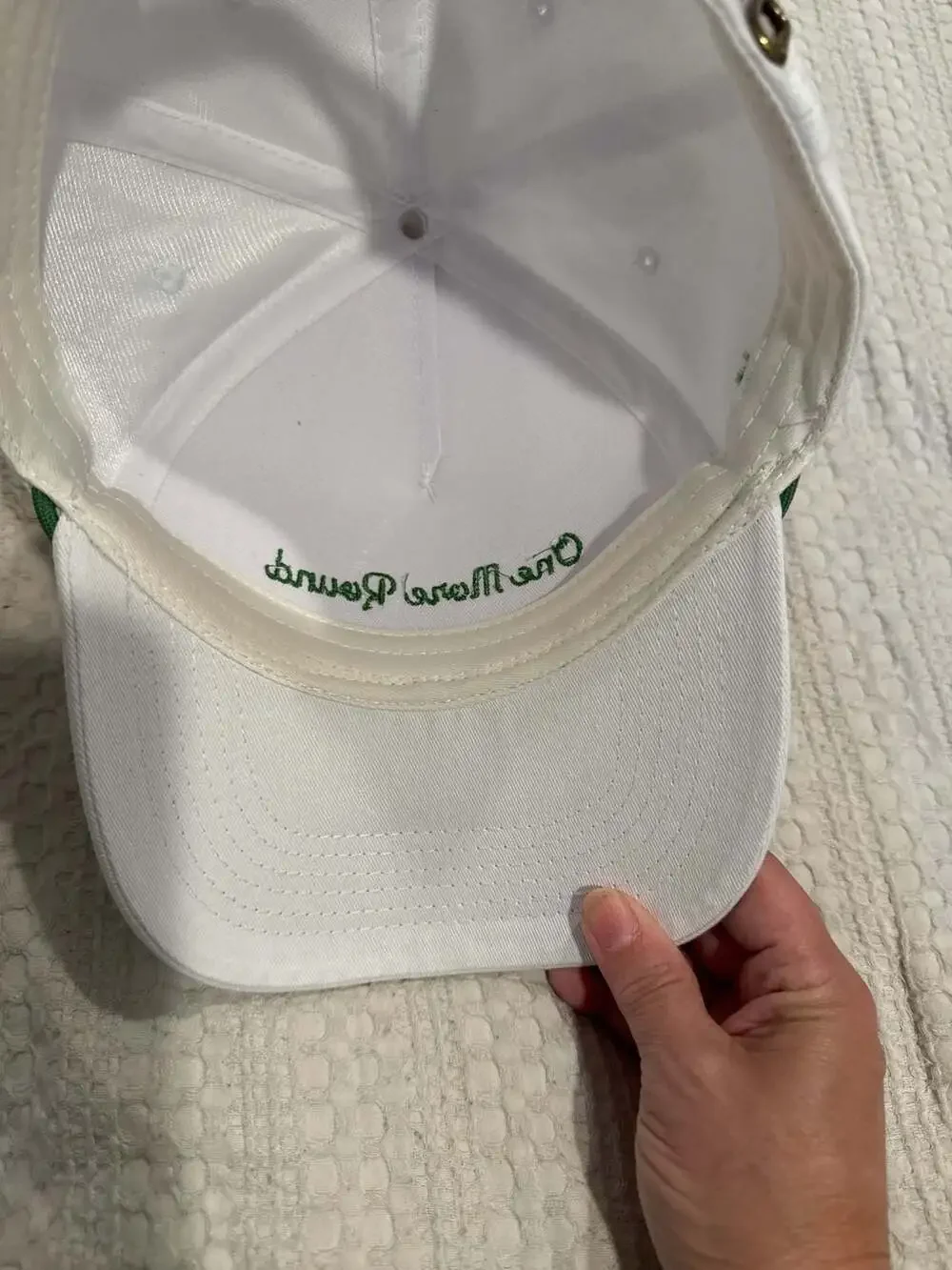 One More Round White Rope Golf Hat Adjustable Strapback